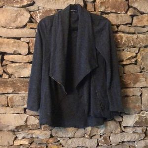 Asymmetrical Heather gray zipper jacket